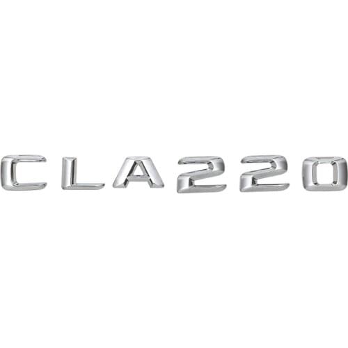 Chrome 3D ABS Plastic Car Trunk Rear Letters Badge Emblem Decal Sticker for CLA Class CLA220