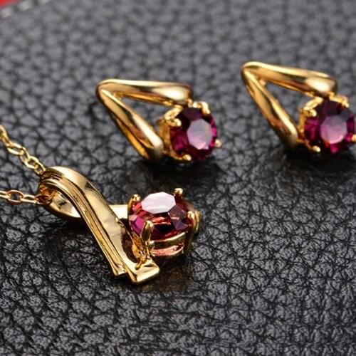 European and American classic fashion pendant popular high - end multi - color flower and fruit O - necklace pendant sets