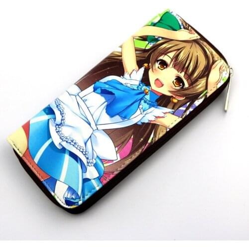 Anime Lovelive colorful long style PU zipper wallet of Minami Kotori multi-layer purse