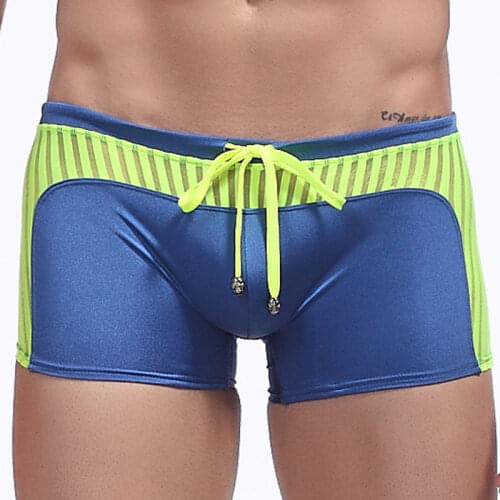 Mens Boxer Swimming Shorts Sexy Swimwear Mesh Swim Shorts Trunks Men Beachwear Beach Wear Swimsuit Summer Underwear Shorts