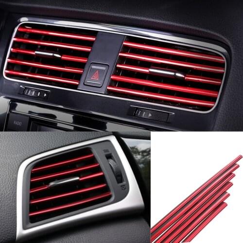 Car Air outlet trim strip Air Vent Decoration Strip Scratch Guard For BMW E46 E39 E90 E60 F30 Peugeot 206 307 308 207 Chevrolet