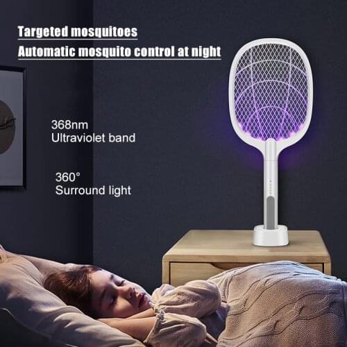 Rechargeable USB Electric Mosquito Swatter Insect Fly Portable Handheld Household PR Sale