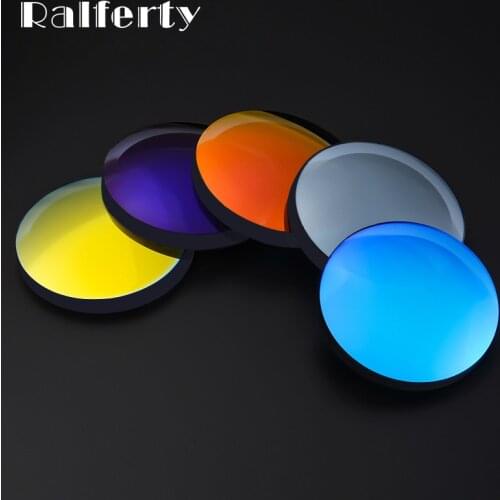 Ralferty Polarized Prescription Sunglasses Lens Resin CR-39 Myopia Optical Eye Glasses Lens Black Mirror Coating 1.50 1.61 1.67