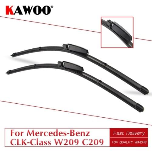 KAWOO For Mercedes-Benz CLK-Class W209 C209 Auto Soft Rubber Windcreen Wipers Blades 2002 2003 2004 2005 2006 2007 2008 2009