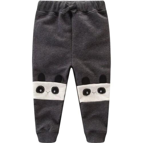 Jumping Meters Boys Pants Panda Embd Boys Cotton Children Trousers 2018 Autumn Winter Baby Clothes Sweaterpants Kids Leggings