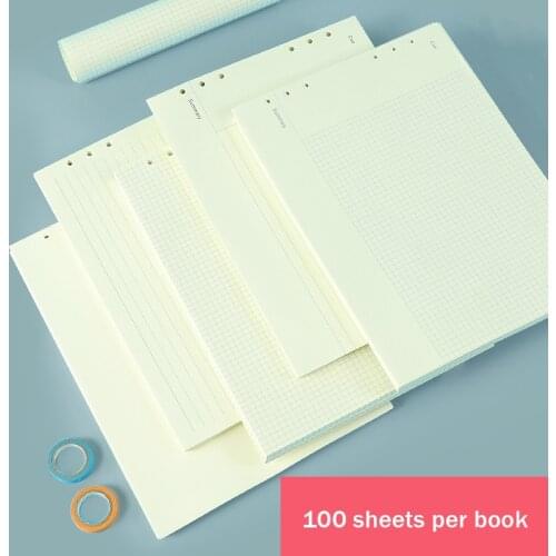 Mind Map A4 Notebook Refill Horizontal Version Six-hole Refill Detachable Blank Cornell Grid Paper School Office Supplies