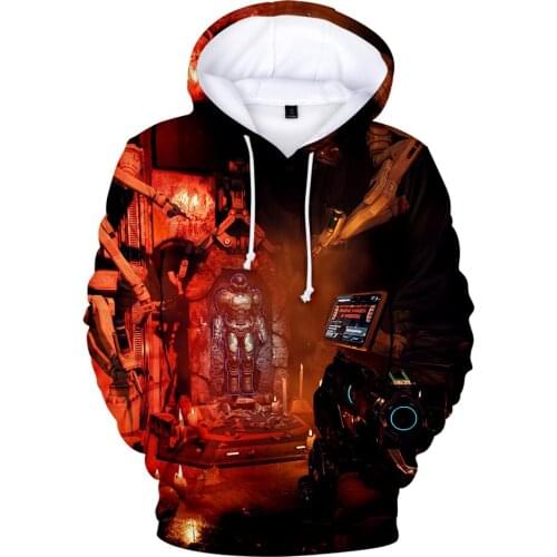 3D Print Doom Eternal Hoodies Sweatshirts 2020 Science Fiction Film Hoodie 3d Movie Long Sleeve Men Outwear Casual Pullovers