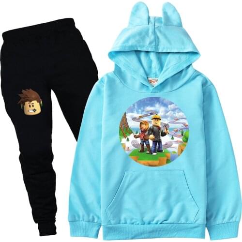 MINECRAFT Hoodies Kids Sweatshirt Set Autumn Girls Tops Cosplay Hooded T Shirt Children Kids Boys Sportswear