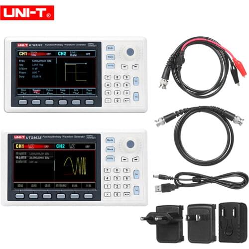 UNI-T UTG932E 30MHz UTG962E 60MHz Function/Arbitrary Waveform Generator 1μHz 4.3 Inch DDS Support Frequency Sweep Output
