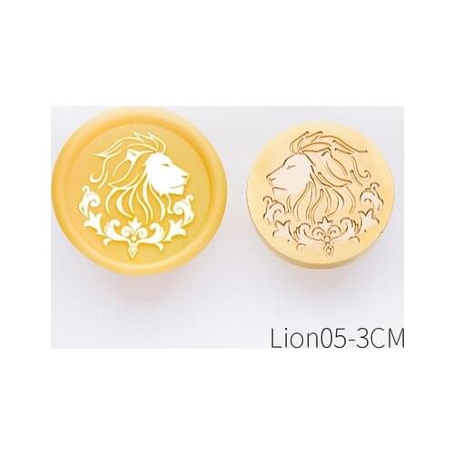 Creative lion head Special-shaped Wax Seal StampFire Lacquer Seal Head Wedding Greeting Card Wax Seal