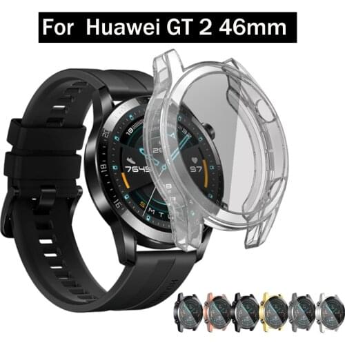 Protective Case For Huawei Watch GT 2 46mm Smart Watches Cover TPU Full Shell 46mm Protector Smart Accessories Screen Cover