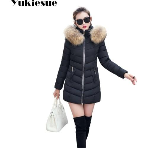 2018 winter women hooded coat fur collar thicken warm long jacket female plus size 4XL outerwear parka ladies chaqueta feminino