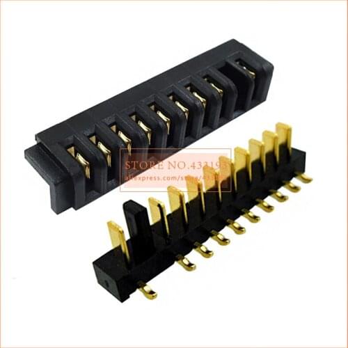 11PIN 9+1 Laptop notebook battery connector Holder clip charging contact pitch 2.5MM 90 degree foot male+female plug