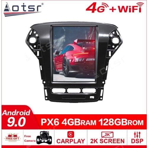 128G For Ford Fusion MK4 2011-13 Tesla Style Android 9 Car GPS Navigation Stereo Head Unit Multimedia Player Radio Tape Recorder