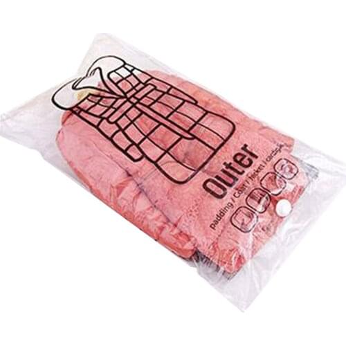 2pcs Side Pull Hanging Vacuum Compression Bag Hanging Clothes Storage Sorting Bag Clothing Dustproof Cover Portable Clothes Pack