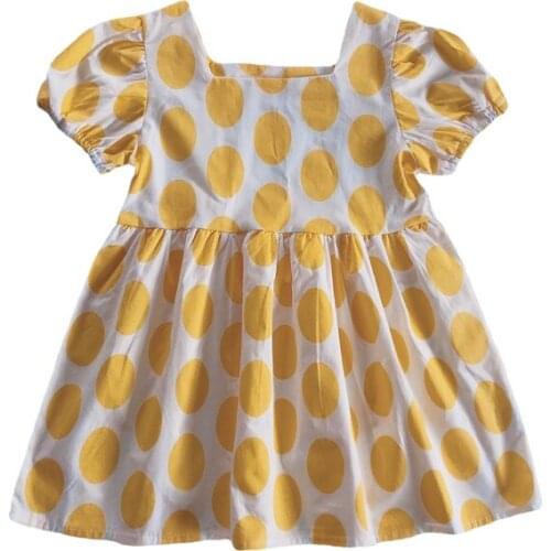 2021 Summer Casual Solid Girls Dress Cartoon Kids Dresses For Girls High Quality Fashion Girl Clothes