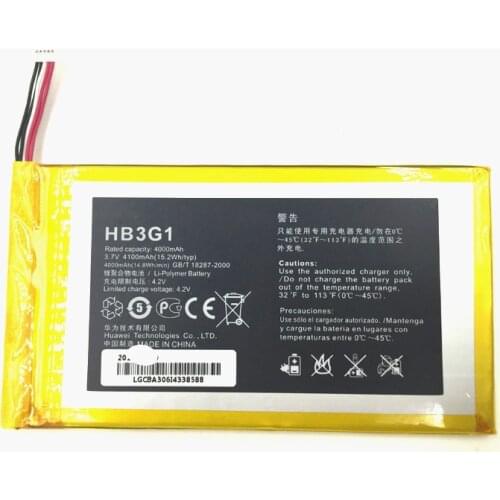 4000mAh 3.7V Li-ion HB3G1/HB3G1H Tablet PC Battery For Huawei MediaPad S7-601W S7-301U S7-601U S7-601C S7-602U 302 303 701