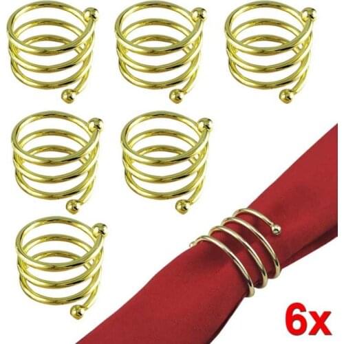 6pcs Serviette Rings Napkin Holder West Dinner Towel Napkin Ring Party Decoration Table Decoration FBE3