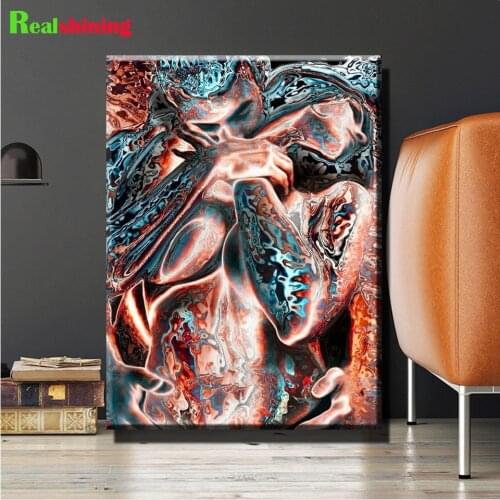 New 5D DIY Diamond Painting Sexy Men & Women Couple Picture Nude Embroidery Full Round Square Drill Diamond Mosaic N2180