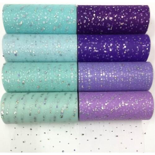Glitter Sequin Tulle Roll 25 Yards 15cm Spool Tutu Fabric Wedding Decoration Organza Laser DIY Crafts Birthday Party Supplies