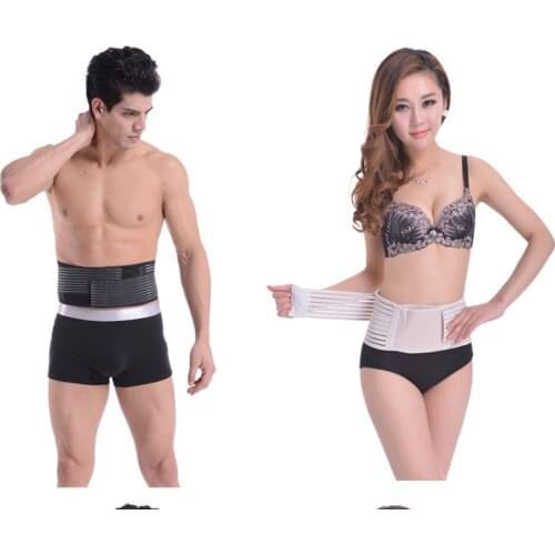 Double Banded aja lumbar Magnetic Therapy Waist Belt Adjustable Tourmaline Self-heating Lumbar Support Back Waist Support Brace