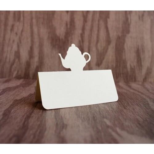 Elegant teapot Place table number Cards pet birthday tea party Wedding bridal baby shower Seating escort Cardpc001