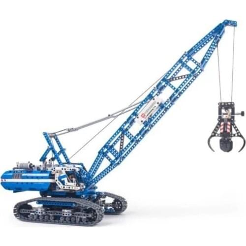 Crawler Crane 360 Degree Rotation Technology Machinery Group Assembling Building Blocks Toy Boy Gift Compatible with Lego