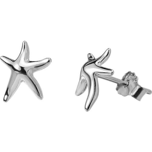 Hainon 2020 New Silver Color Earrings Star Stud Earring for Women Wedding Party New Cute Earring Jewelry Distribution