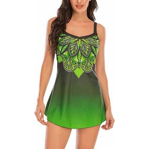 Plus Size Two Piece Swimsuit Tankini Swimsuits Women Retro Bathing Suit Swimwear Women Little Mermaid Swimsuits 2020 Dropship