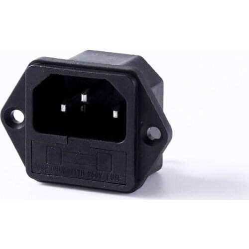 LZ-14-F1S-4P 4P AC power socket C14 type socket with fuse hollow copper with screw