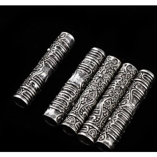 5 Pieces Metal Hair Cuffs Hair Braiding Beads Alloy Dreadlocks
