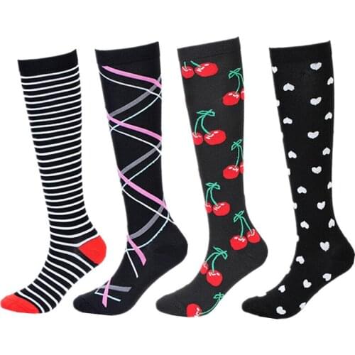 Newest Compression Socks Fit For Edema Diabetes Varicose Veins Running Marathon Women Men Socks Knee High Cycling Sports Socks