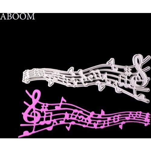 ABOOM New Die Cut Music Note Cutting Dies Stencil For DIY Scrapbooking Paper Craft Photo Album Decoration Papercraft Template