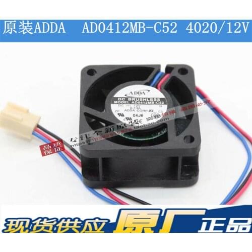 NEW ADDA AD0412MB-C52 4020 4CM 12V double ball bearing cooling fan