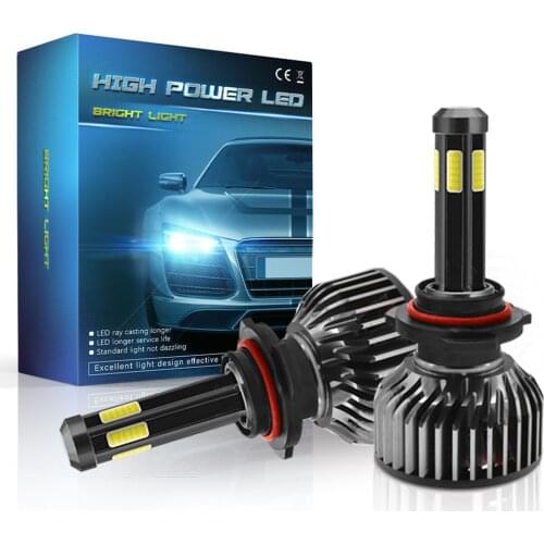 New Style Led Car Headlight Super H4 H7 H8 H11 9005 Turbo LED 50w 12000lm 6000k White 6-Side 360 Degree Type Headlight