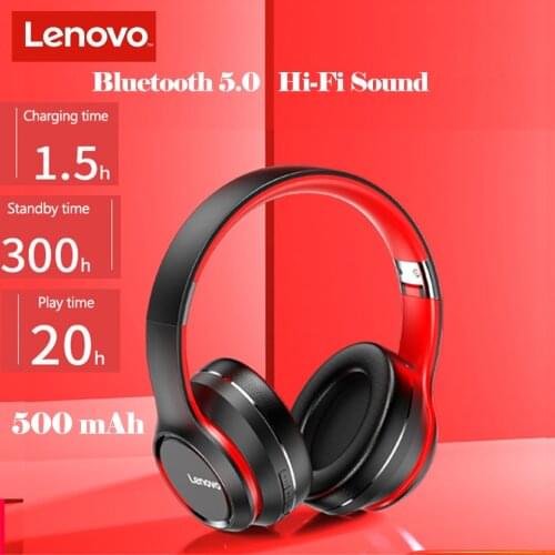 Original Lenovo HD200 Headphone Bluetooth 5.0 Headset Wireless Computer Long Standby Noise Cancelling Earphone for Android IOS