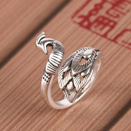 Original Design Popular Peacock Finger Ring Simple Rings for Women Wedding Engagement Jewelry Gifts