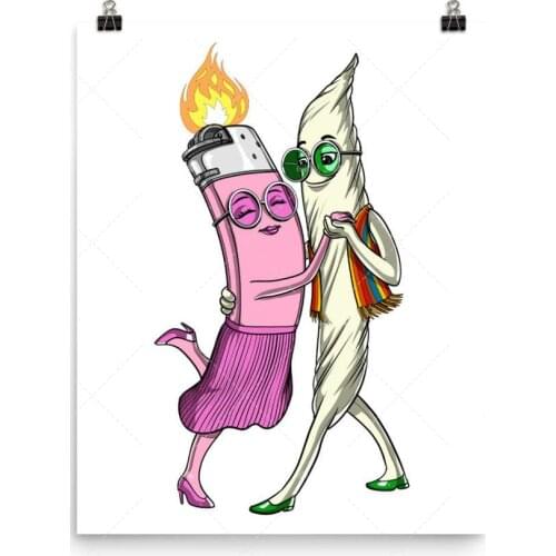 Home Decor Poster Abstract Lighter Womens Candle Man Wall Art Canvas Painting Nordic Art Poster Print Wall Picture Living Room