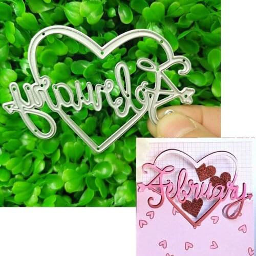 Suitable for Valentines Day metal cutting die and DIY scrapbook album 3D greeting card making love words 2021 NEW