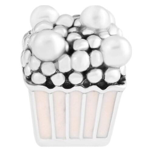 Authentic 925 Sterling Silver Delicious Popcorn Charms Bead Fits Women Bracelets Beads for Jewelry Making kralen Wholesale