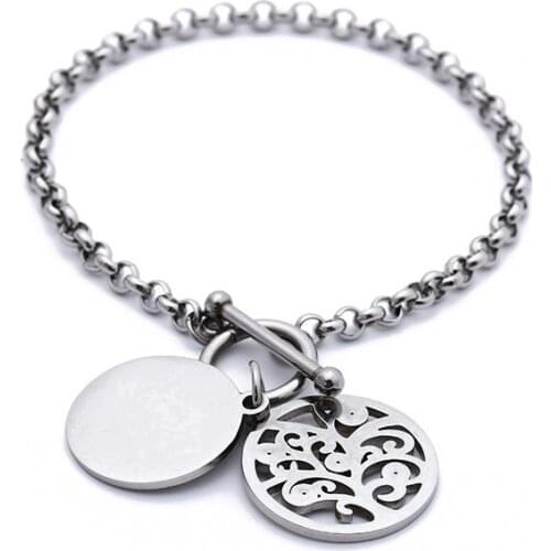 Stainless Steel Charms Bracelet Men Bracelets For Women Pulseira Masculina Bijoux Femme Christmas Bohemian Jewelry Gift