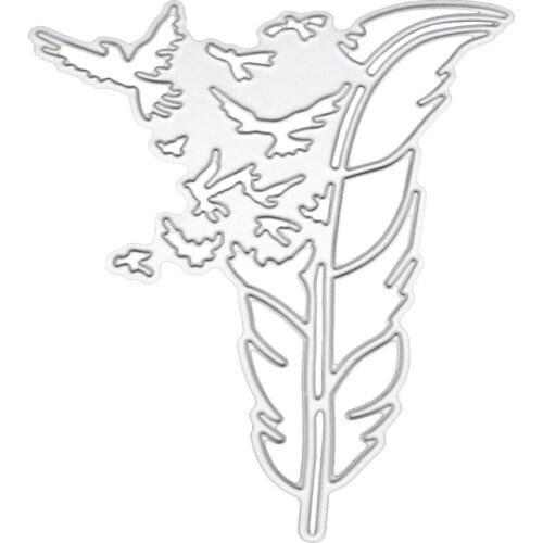Feather and bird Cutting dies For DIY troqueles de corte de metal scrapbooking Embossing Paper Wedding Cards Photo Album Craft