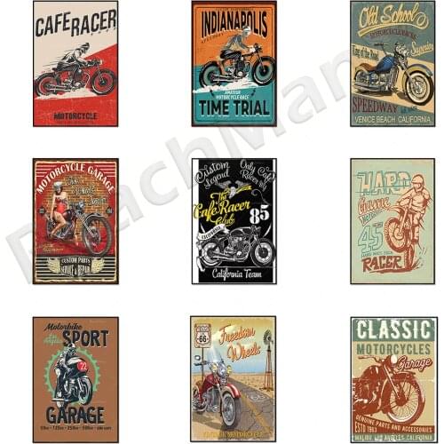 Superb retro style motorcycle club pop art decoration poster