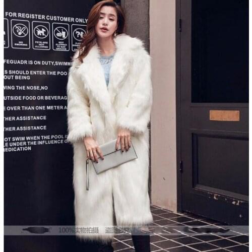 SALE! Womens Casual Imitation Fake Fur Jackets White Female Winter Autumn Fur Outwears