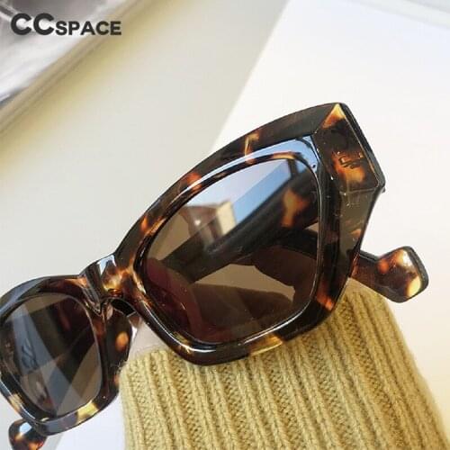 53449 Cat Eye Narrow Ladies Sunglasses Decorative Fashion Leopard Amber Womens Shades UV400