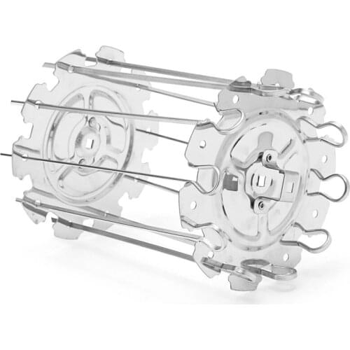 BBQ Steel Metal Roaster Rotisserie Skewers Needle Cage Oven Kebab Maker Grill