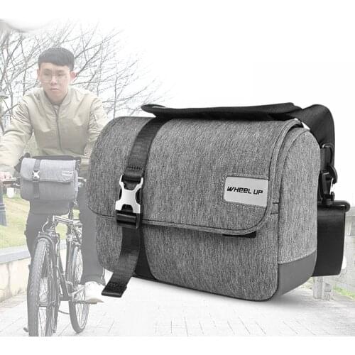 Front Tube Bike Bag Large Capacity MTB Handlebar Bag Portable Frame Shoulder Pannier Multifunction Bicycle Accessories XA220Q