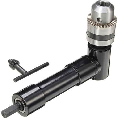 90 Degree Right Angle Electric Drill Corner 8mm Hex Shank Turning Device Bend Extending Three-jaw Chuck 1-10mm Drill Adapter