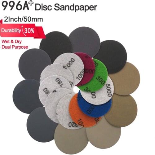 Upgrade 20Pcs 2Inch (50mm )Wet Dry Sandpaper Assortment 80-600 Grit Sander Disc Round Abrasive Sandpaper