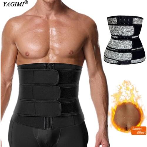 YAGIMI Man Body Shaper Waist Cincher Shaperwear Fajas Colombian Girdles Workout Fitness Waist Trainer Slimming Corset Sauna Suit